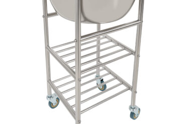 Roostevabast terasest segamiskausi käru koos kausi ja 2 riiuliga 514x350x838mm | Adexa MBXS001