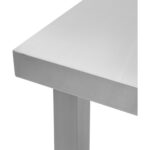 Kaubanduslik mobiilne töölaua ratastel roostevabast terasest alumise riiuli ja tagaservaga 1000x700x900mm | Adexa DWTC70100B - Image 2