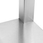 Kaubanduslik mobiilne töölaua ratastel roostevabast terasest alumise riiuli ja tagaservaga 1000x700x900mm | Adexa DWTC70100B - Image 6