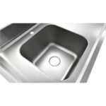 Valamukapp roostevabast terasest 1400x600x900mm 1 kauss vasakul 3 sahtlit pritsmekaitsega | Adexa DSA601402D3DL - Image 2