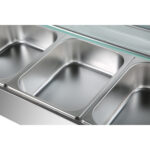 Kaubanduslik Bain Marie klaaskattega aevastuskaitsega 4xGN1/2 | Adexa HBM24 - Image 4