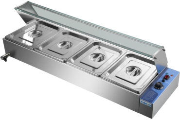 Kaubanduslik Bain Marie klaaskattega aevastuskaitsega 4xGN1/2 | Adexa HBM24