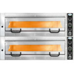 Premium Pitsaahi 2 kambriga Mahutavus 12 x 35cm pitsat Elektriline Roostevabast terasest esipaneel | Adexa PEF105702SE - Image 2