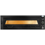 Premium pitsaahi 1 kambri mahutavus 6 x 35 cm pitsat Elektriline Must esipaneel | Adexa PEF10570SEB - Image 2