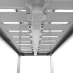 Roostevabast terasest riiulid ruudukujuliste jalgadega, 4 auku sisaldavat riiulit | Adexa QHSSP1505 - Image 2